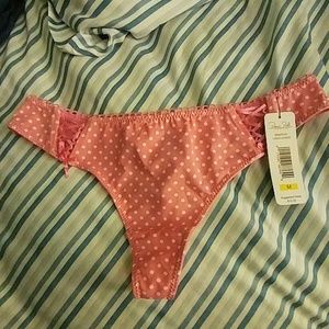 Pink Polka Dotted Thong